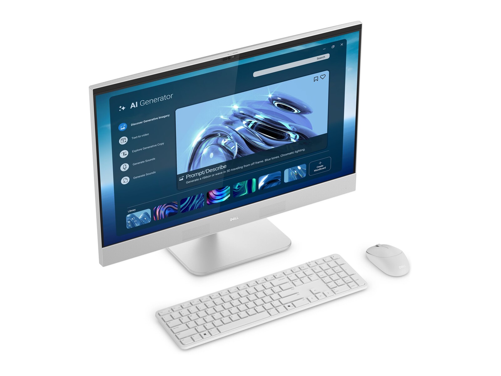 DELL 27 EC27260 vse-v-enem naprava, Intel Core Ultra 5 322, 27-palčni FHD zaslon, 16 GB RAM, 512 GB SSD, integrirana grafika (UMA), Wi-Fi + Bluetooth, tipkovnica in miška, Windows 11 Pro z Copilot+, 3-letna Basic Onsite garancija