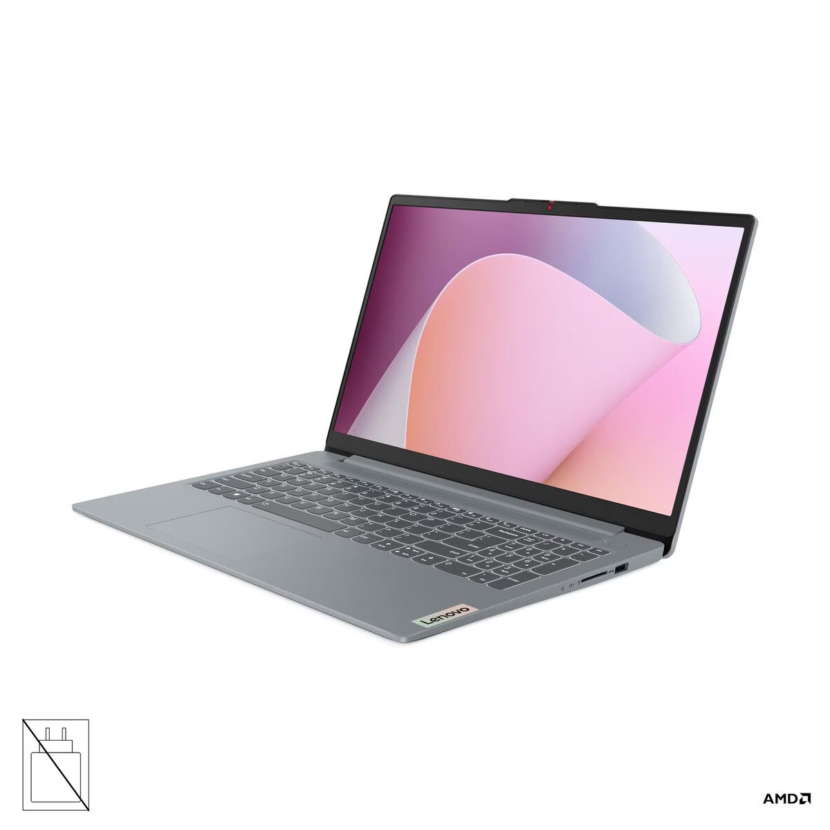 LENOVO IdeaPad Slim 3 prenosnik z AMD Ryzen 7 5825U, 15,6'' FHD zaslonom, 16 GB RAM, 512 GB SSD, integrirano grafiko (UMA), FREEDOS, barva Arctic Grey, 2-letna garancija, brez napajalnika