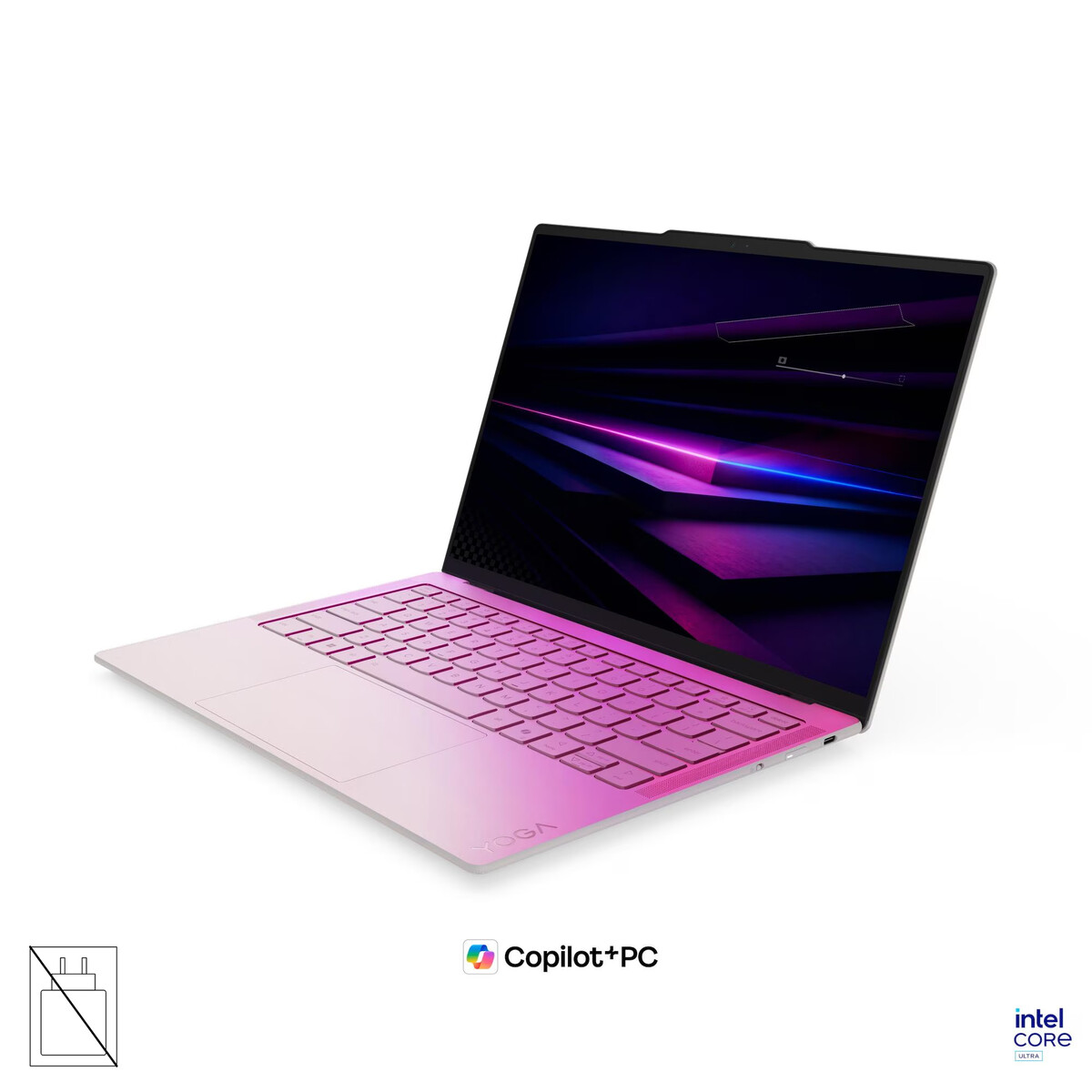 LENOVO Yoga Slim 7 Ultra Aura Edition - prenosnik z Intel Core Ultra 7 355, 14" 2.8K WQXGA+ OLED zaslonom, MT, 32 GB RAM, 1 TB SSD, UMA (integrirana grafika), Windows 11 Home, barva Seashell, 3-letna garancija, brez napajalnika