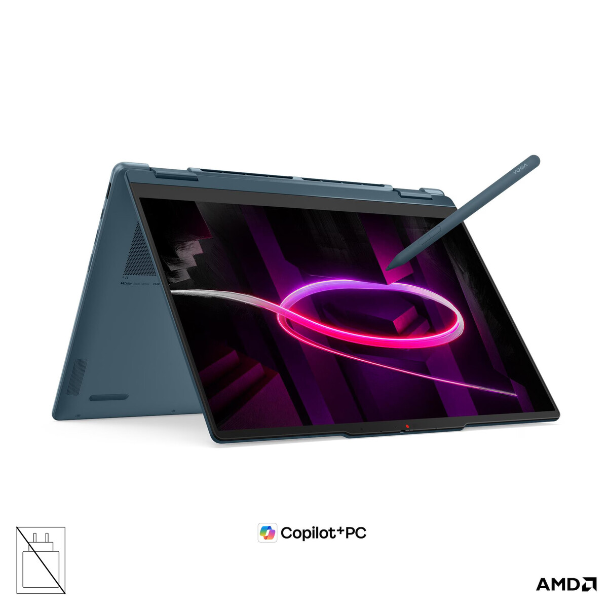 LENOVO Yoga 7 2-v-1 prenosnik, AMD Ryzen AI 7 445, 14-palčni WUXGA zaslon, 24 GB RAM, 1 TB, UMA (integrirana grafika), Windows 11 Home, tidal teal, 3-letna garancija, brez napajalnika
