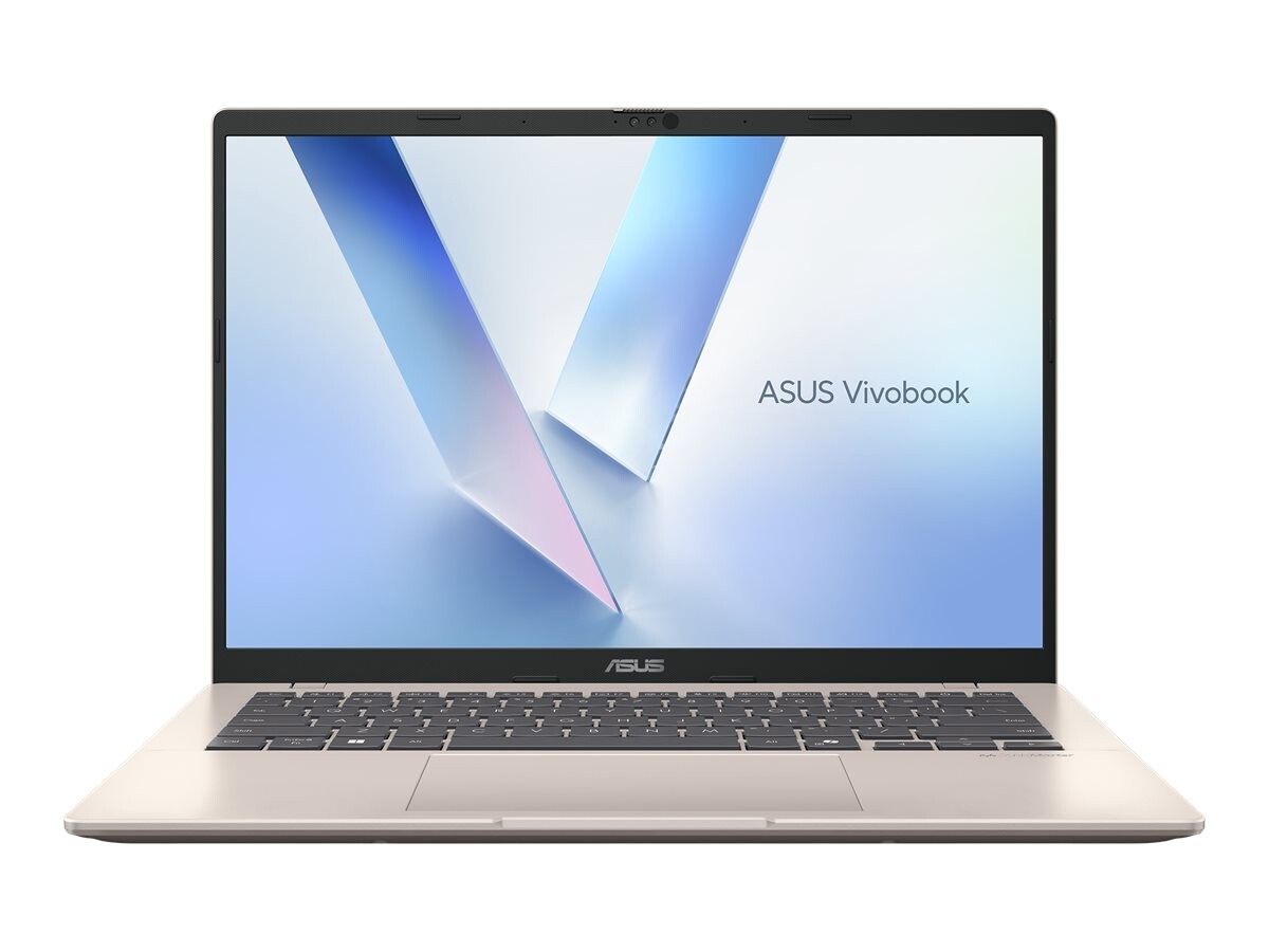 ASUS Vivobook X1407AA-LY010W, Intel Core Ultra 5 325, 14" WUXGA, 16 GB DDR5, 512 GB PCIe SSD, Windows 11 Home, Platinum Gold, brez napajalnega adapterja