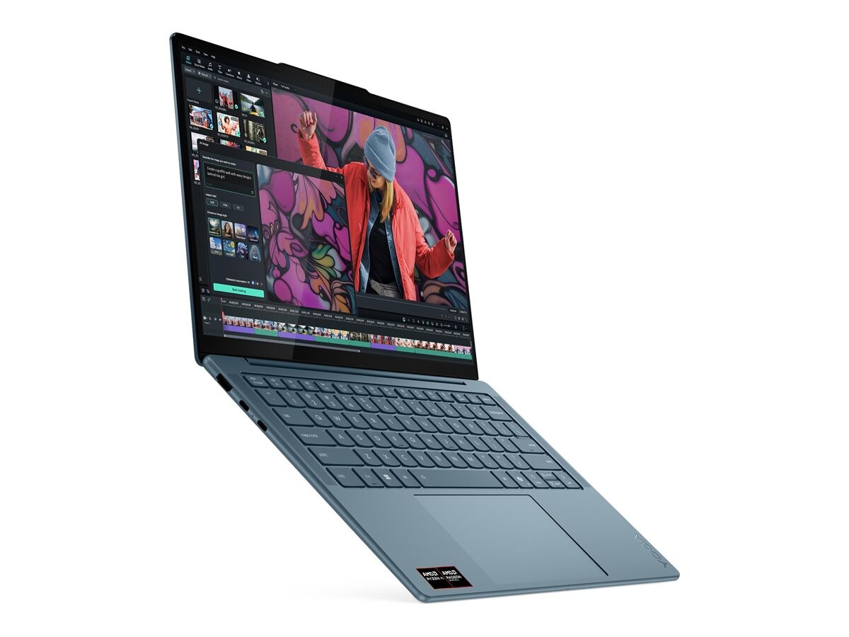 Prenosnik LENOVO Yoga Slim 7 z AMD Ryzen AI 7 350, 14-palčnim WUXGA OLED zaslonom, 16 GB RAM, 1 TB, UMA grafiko, Windows 11 Home (W11H), v barvi Tidal Teal, 2-letna garancija.