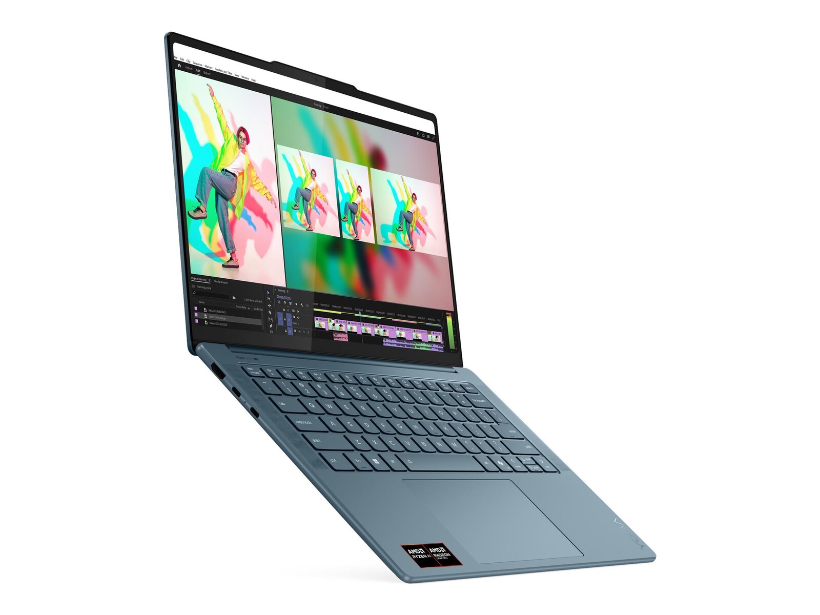 LENOVO Yoga Pro 7 prenosnik z AMD Ryzen AI 9 365, 14,5-palčnim 3K zaslonom, 32 GB RAM, 1 TB SSD, integrirano grafiko (UMA), Windows 11 Home, barva Tidal Teal, 2 leti garancije.