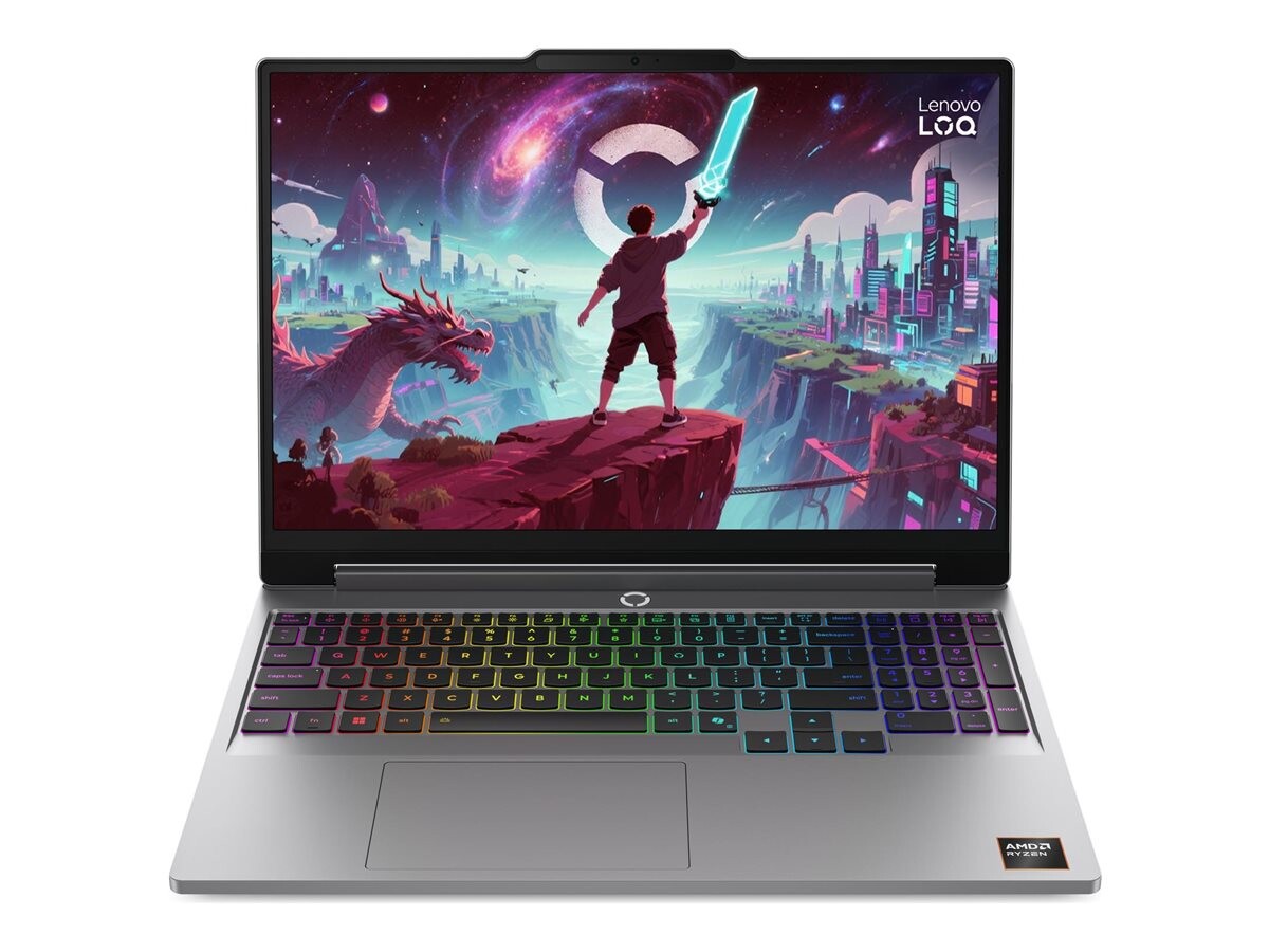 LENOVO LOQ prenosnik, AMD Ryzen 7 250, 15,3-palčni WUXGA zaslon, 32 GB RAM, 1 TB SSD, NVIDIA GeForce RTX 5070, Windows 11 Home, Luna Grey, 3-letna garancija