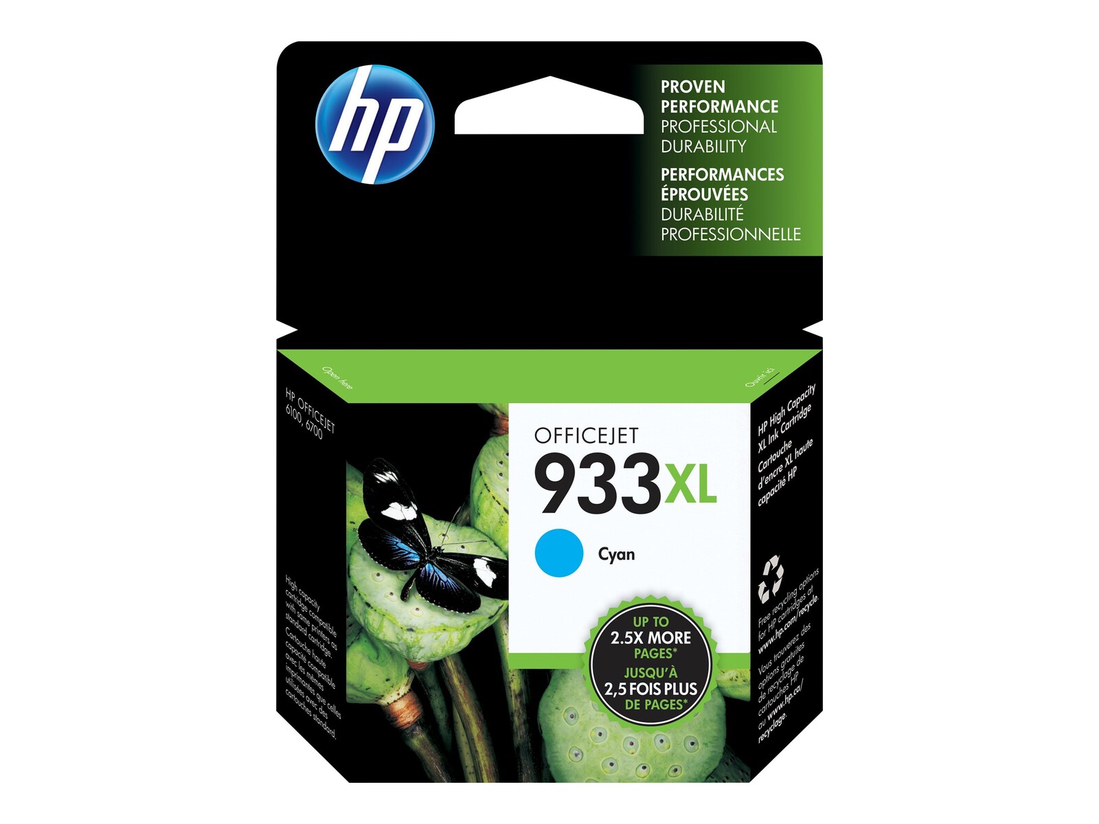 HP 933XL originalna kartuša s črnilom Cyan, visoka zmogljivost, 825 strani, 1 kos, za tiskalnike OfficeJet.