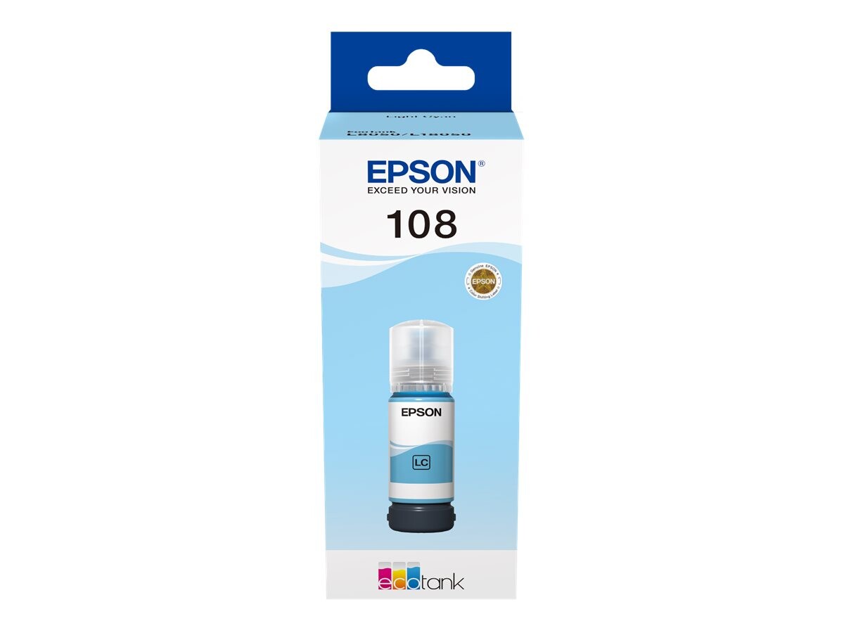 EPSON 108 EcoTank steklenica črnila, svetlo cijan