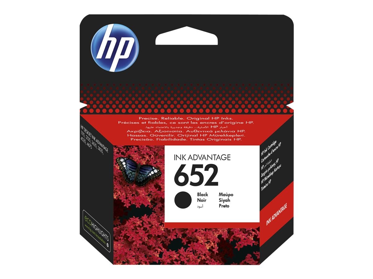 HP 652 originalna črna kartuša Ink Advantage
