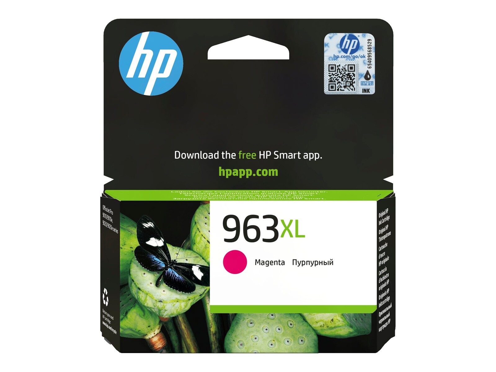 HP 963XL originalna črnilna kartuša z visokim donosom, Magenta