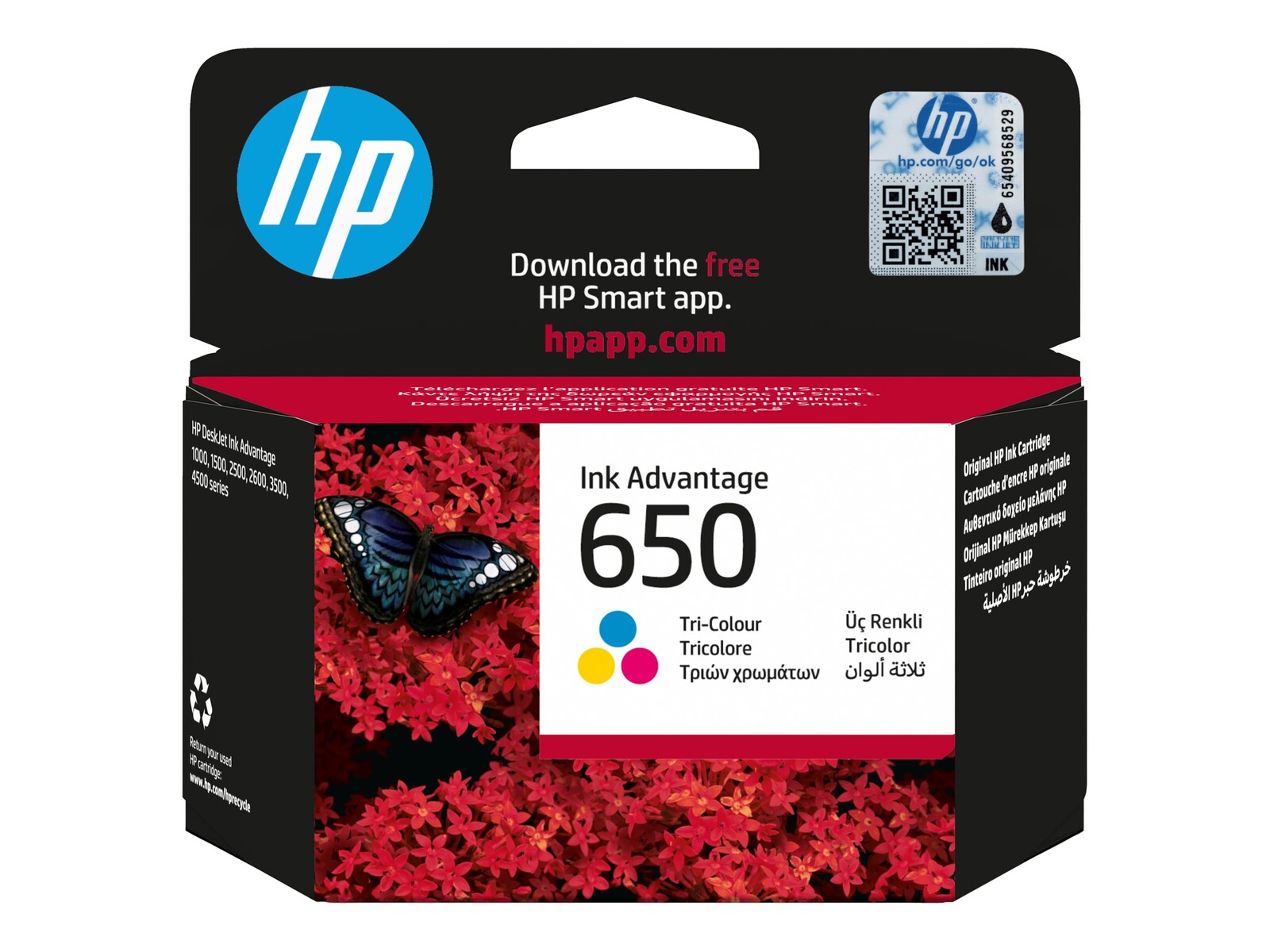 HP 650 originalna trobarvna kartuša Ink Advantage