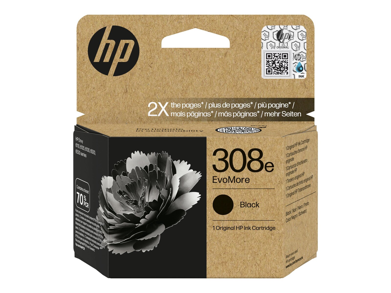 Originalna črnilna kartuša HP 308e EvoMore Black