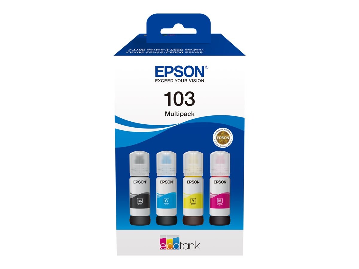EPSON kartuše črnila 103 EcoTank, paket štirih barv za L3110, L3111, L3150, L3151