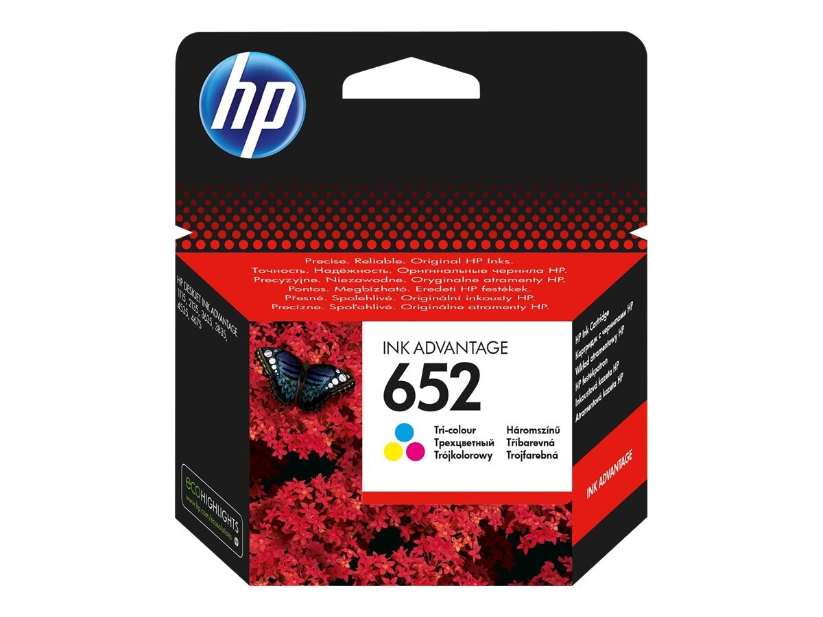 HP 652 trobarvna originalna kartuša Ink Advantage