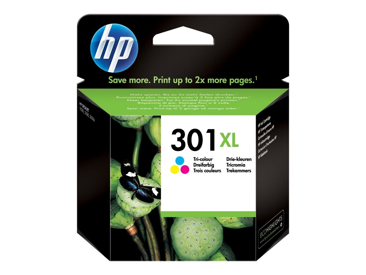 HP 301XL originalna trobarvna kartuša s črnilom z visokim izkoristkom