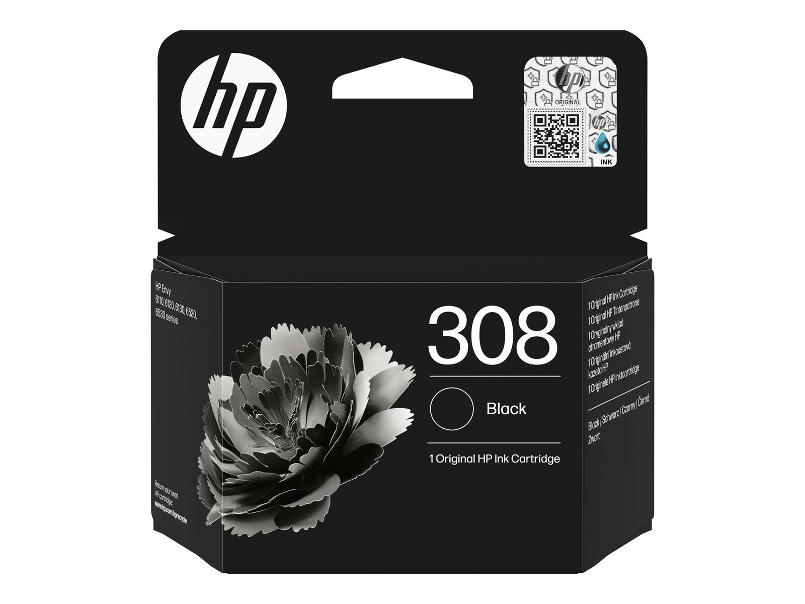 HP 308 originalna črna kartuša