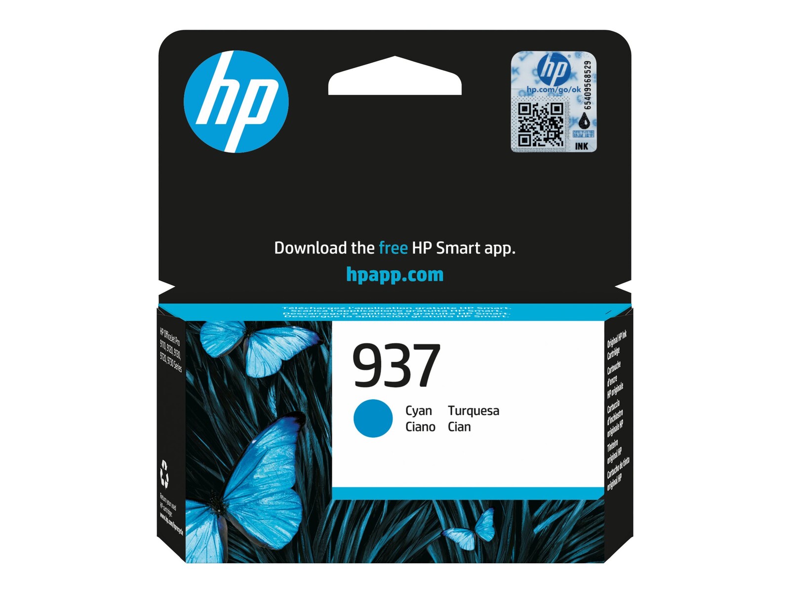 HP 937 izvirna črnilna kartuša (Cyan)