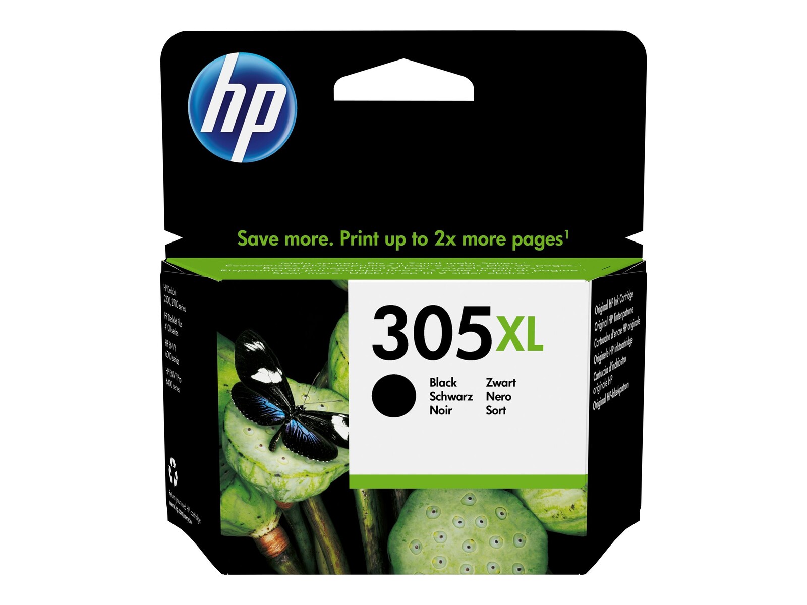 Originalna kartuša s črnilom HP 305XL, črna, visoka zmogljivost