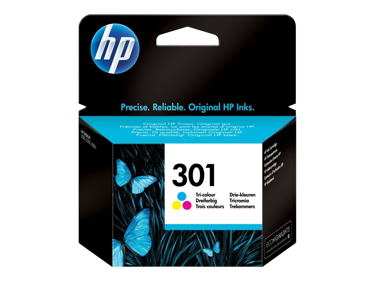 HP 301 tri-barvna originalna črnilna kartuša