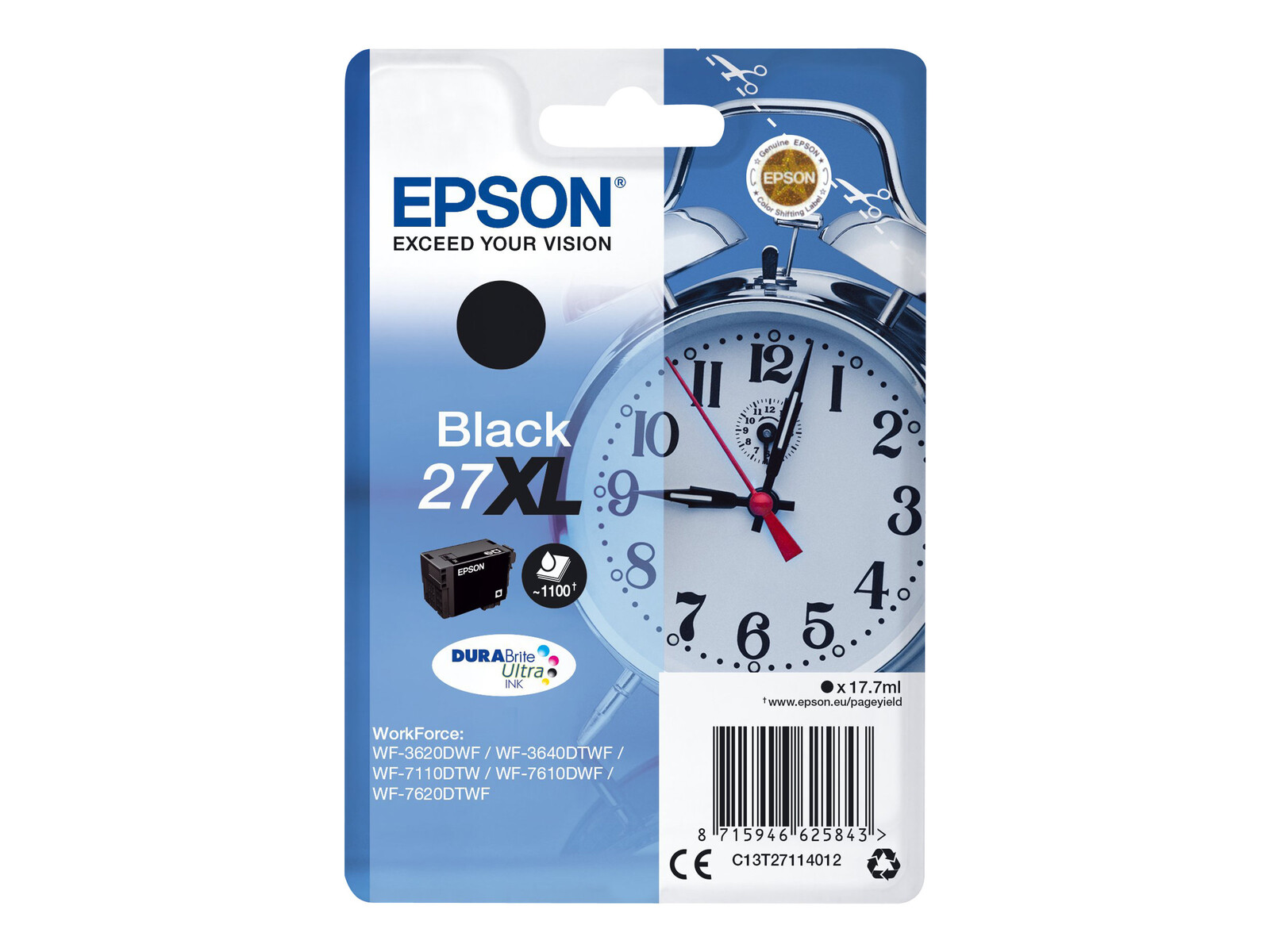 EPSON črna kartuša 27XL DURABrite Ultra (Singlepack)