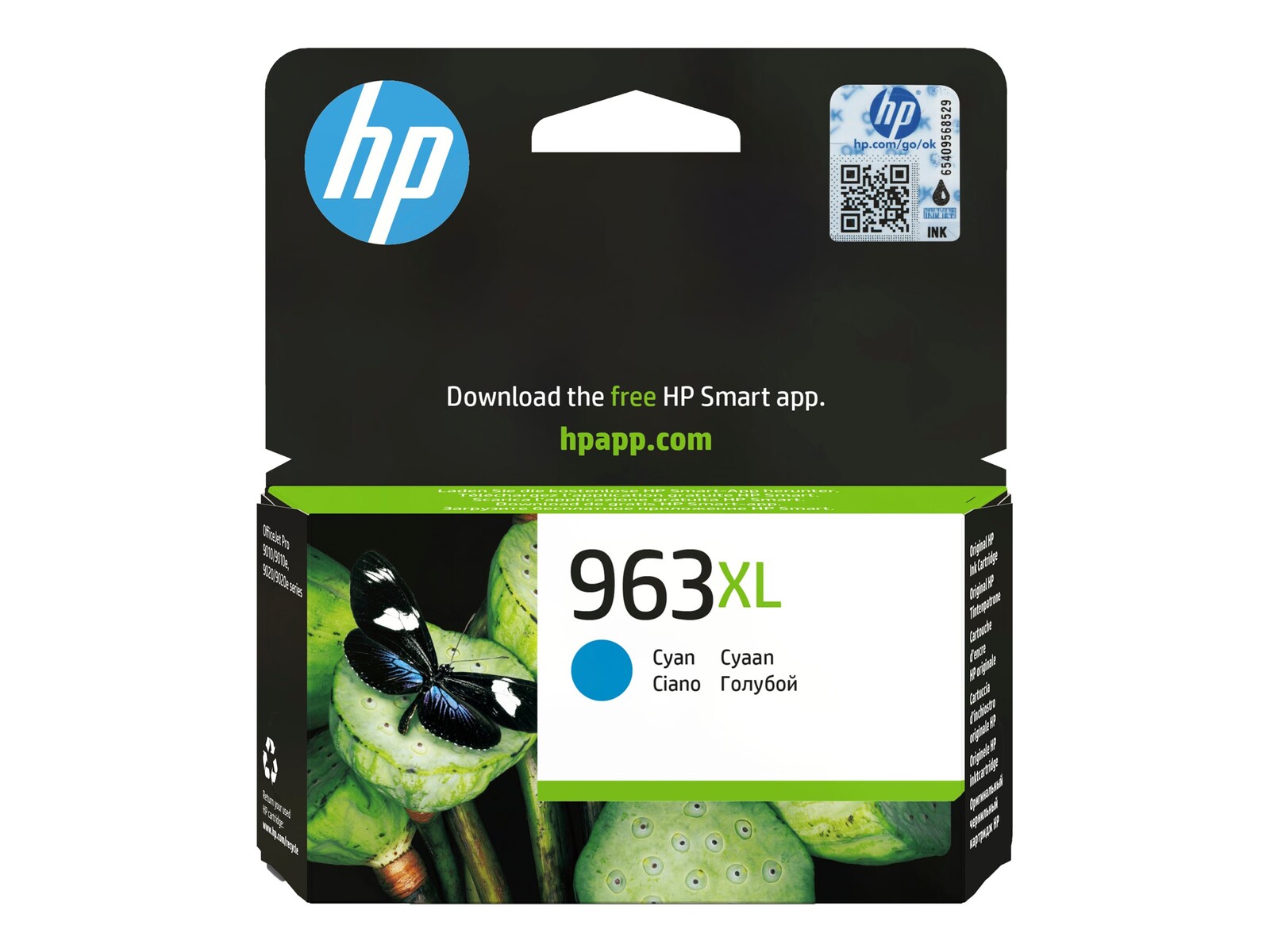 HP 963XL originalna kartuša z modrim črnilom velike zmogljivosti