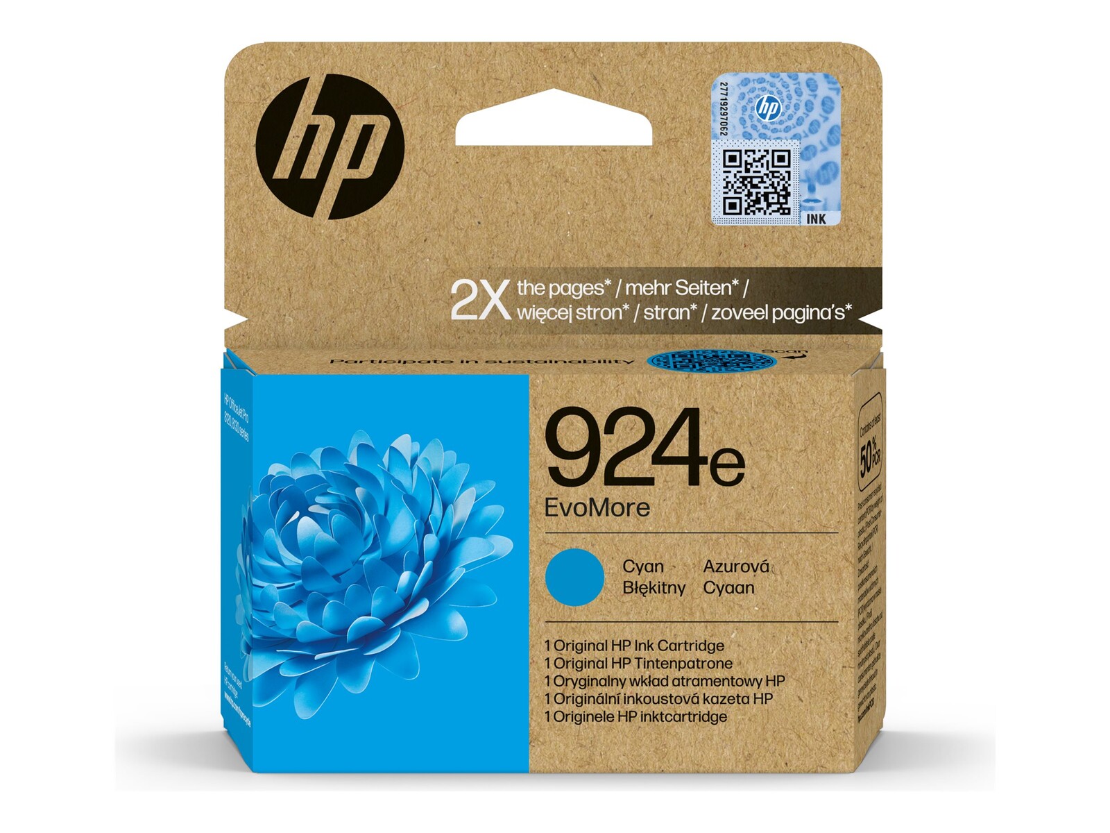 HP 924e EvoMore Cyan originalna črnilna kartuša