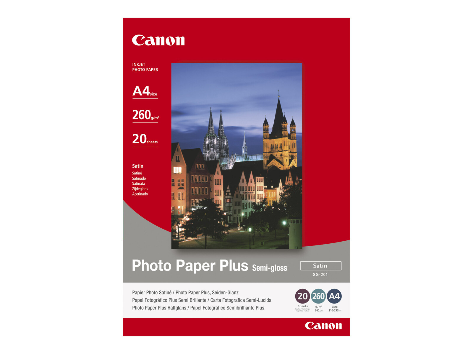 CANON fotografski papir SG-201, 10 x 15 cm, 260 g/m2, 50 kosov