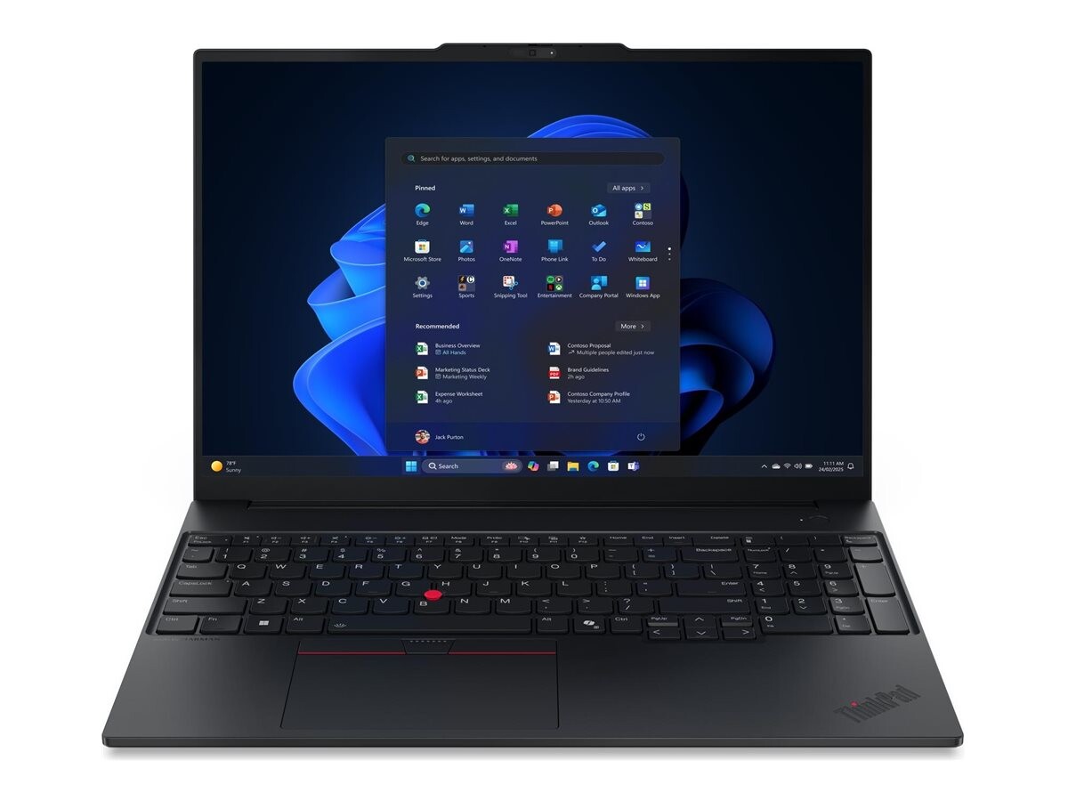 LENOVO ThinkPad E16 G3, Intel Core Ultra 5 225U, 16‑palčni WUXGA zaslon, 16 GB RAM, 512 GB SSD, integrirana grafika (UMA), Windows 11 Pro, Graphite Black, 3‑letna garancija.
