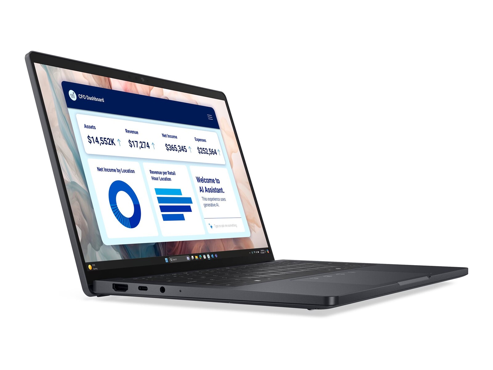 DELL Pro 13 Premium PA13250 prenosnik z Intel Core Ultra 7 268V, 13,3-palčnim QHD+ zaslonom na dotik, 32 GB RAM, 1 TB SSD, UMA, Windows 11 Pro in 3-letno storitvijo ProSupport.