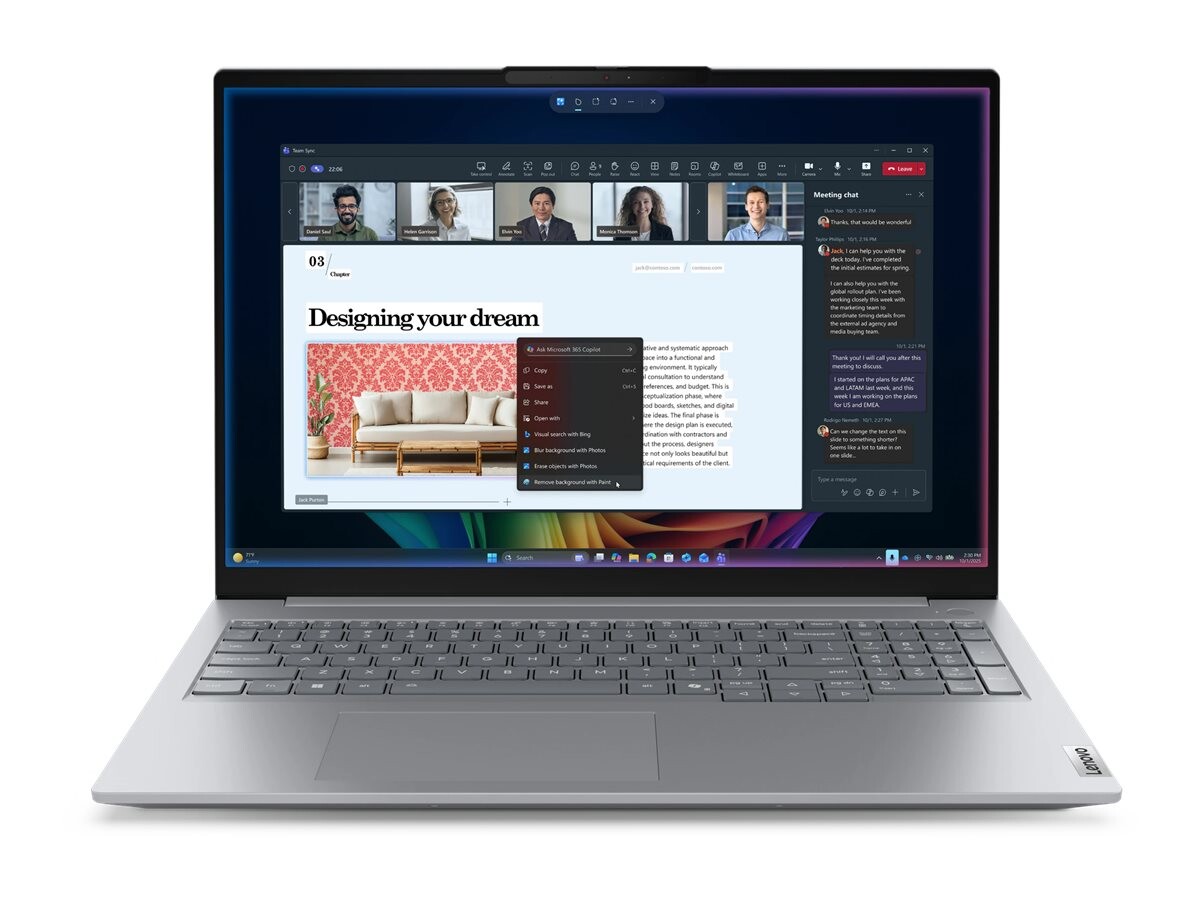 LENOVO ThinkBook 16 G9 prenosnik, Intel Core Ultra 7 355, 16" WUXGA, 32 GB RAM, 512 GB SSD, Windows 11 Pro, arctic grey, 3-letna garancija