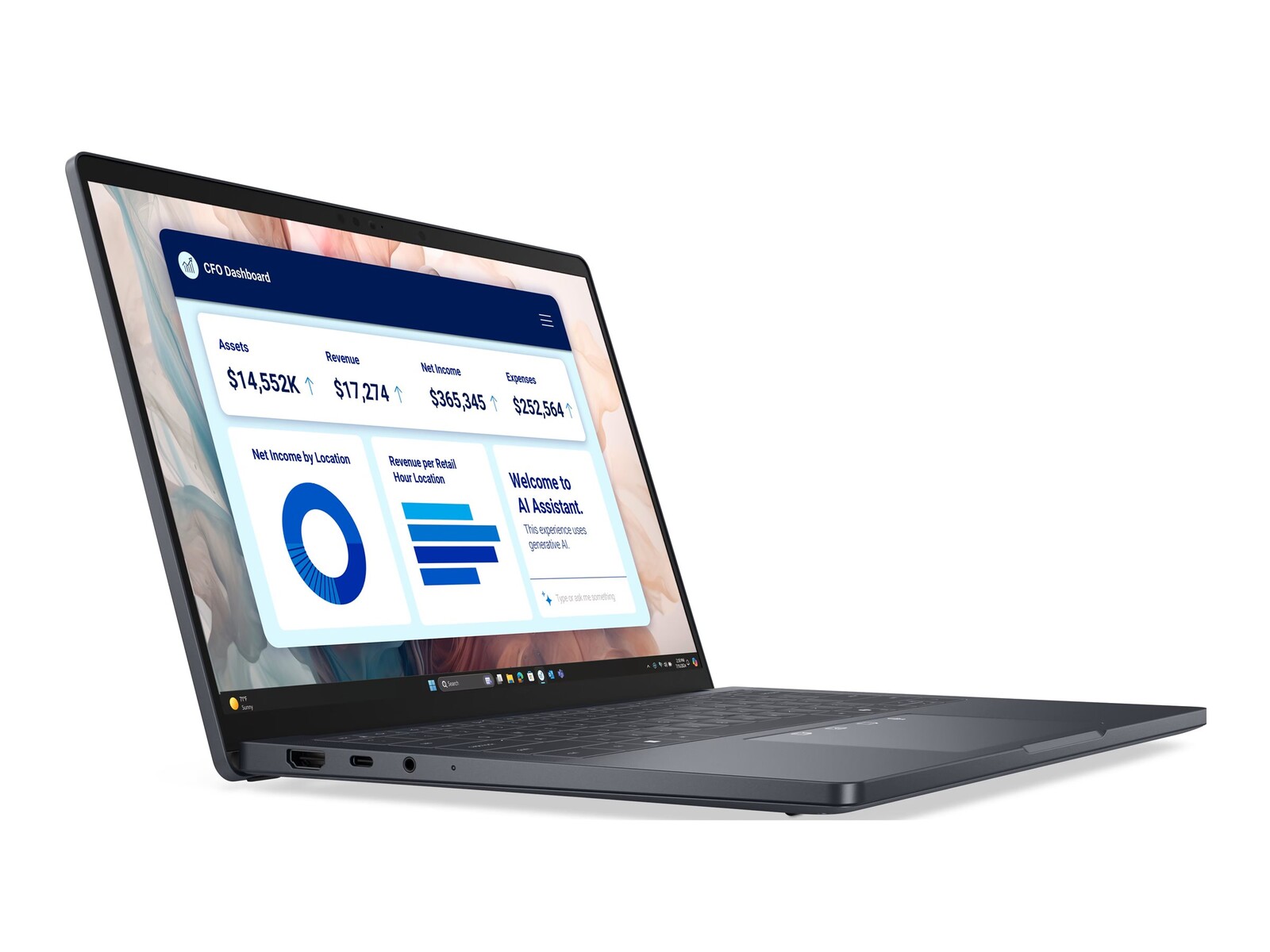 DELL Pro 14 Premium PA14250, 14-palčni prenosnik z Intel Core Ultra 7 268V procesorjem, QHD+ zaslonom na dotik, 32 GB RAM, 1 TB SSD in integrirano UMA grafiko, z operacijskim sistemom Windows 11 Pro ter 3-letno ProSupport podporo.