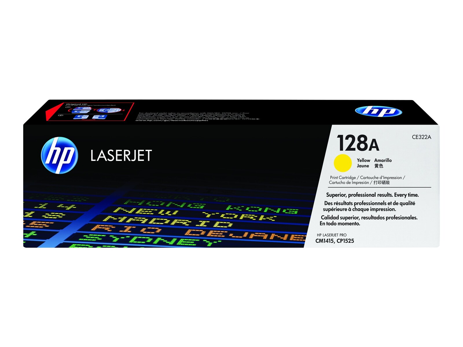 HP 128A originalna tonerska kartuša za LaserJet, rumena, standardna zmogljivost, 1.300 strani, 1 kos