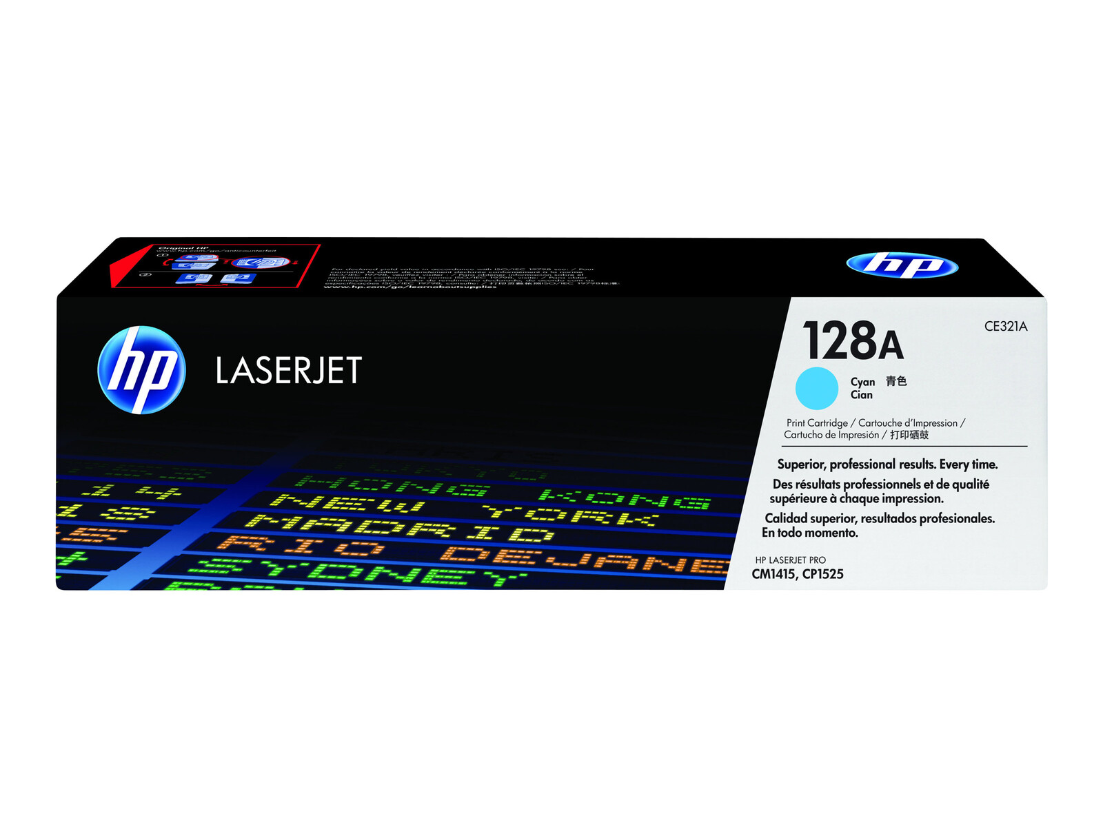 HP 128A LaserJet izvirna kartuša s tonerjem, barva cyan, standardna zmogljivost 1.300 strani, pakiranje: 1 kos