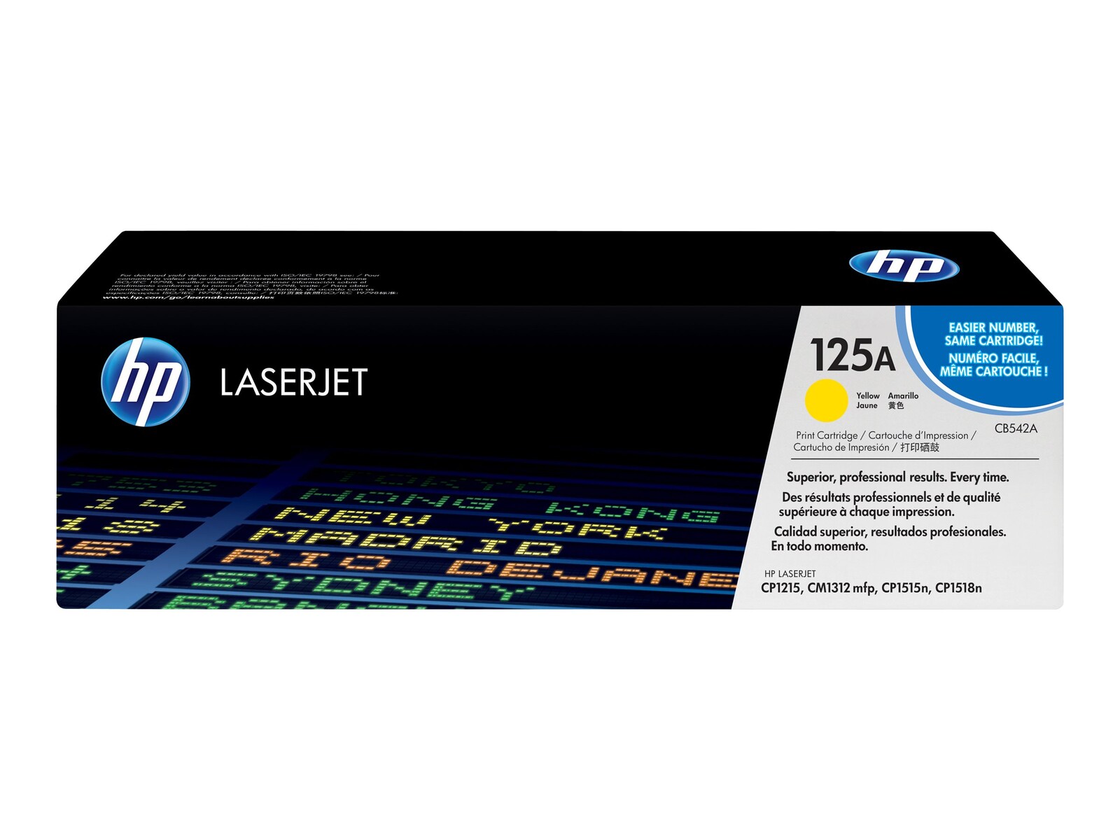 HP 125A Colour LaserJet originalni rumeni toner, standardna kapaciteta 1.400 strani, 1 kos