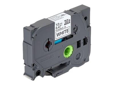 BROTHER TZEFX231, 12 mm, črno na belem, fleksibilni ID trak