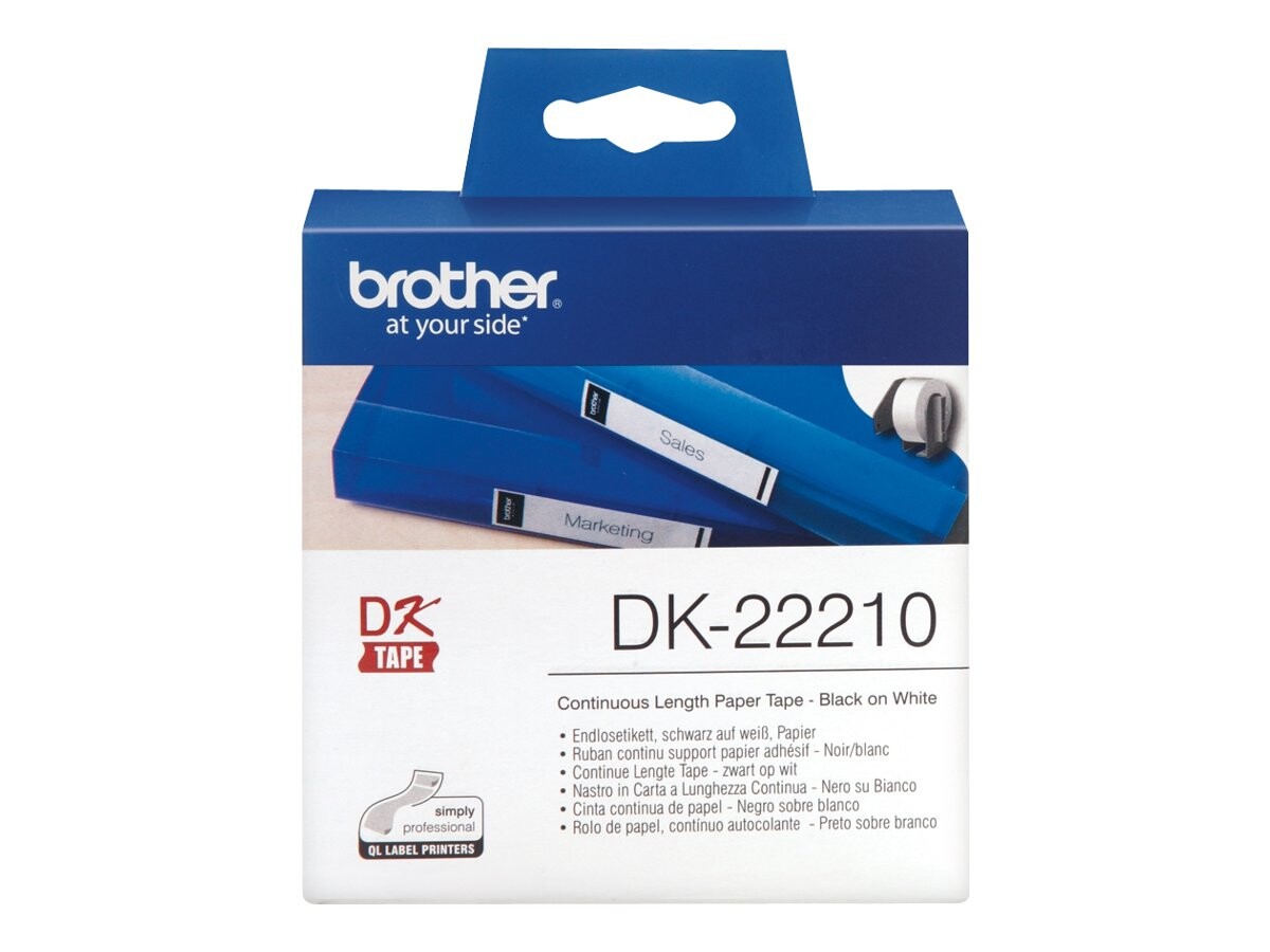 BROTHER DK22210 neprekinjen papirni trak 29 mm x 30,48 m