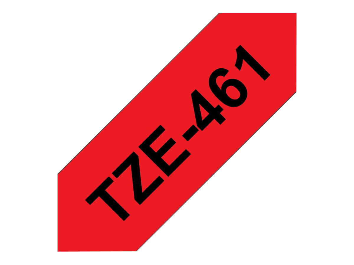 BROTHER TZE-461, črno na rdečem, 36 mm