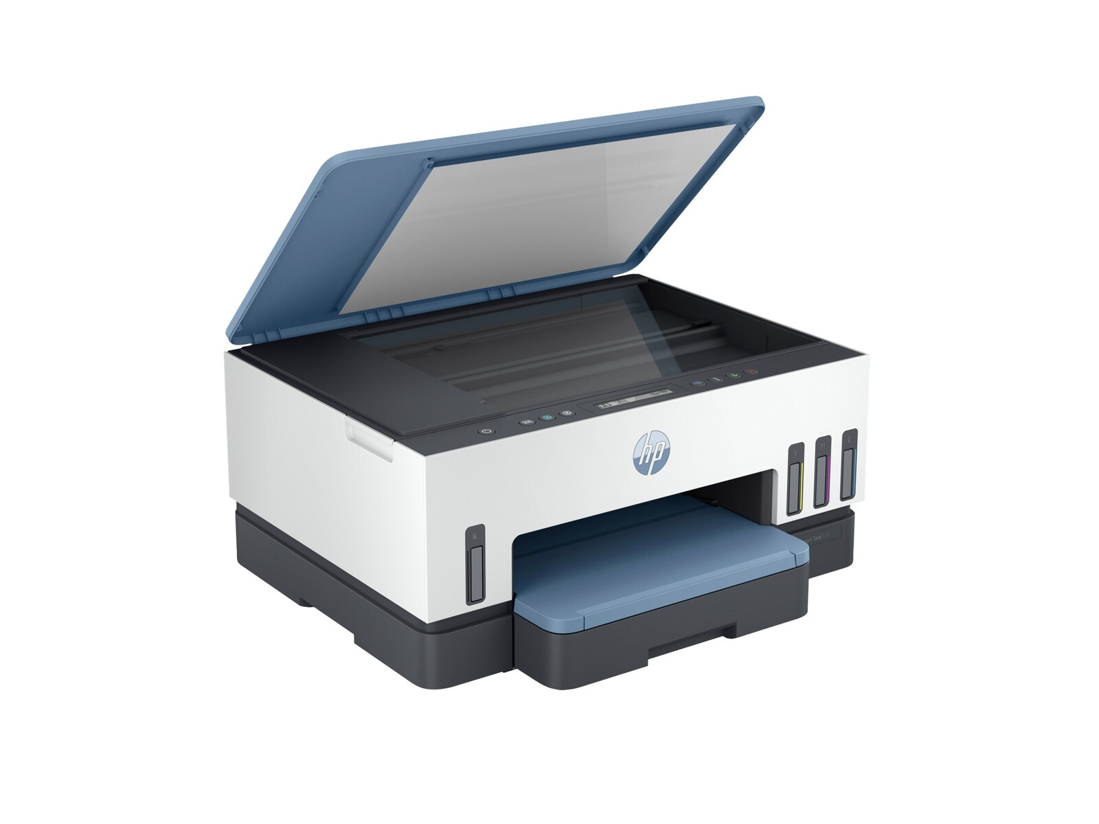 HP Smart Tank 725 vse-v-enem naprava A4: barvni brizgalni tiskalnik z dvopasovnim Wi-Fi za tiskanje, skeniranje in kopiranje, hitrost do 15/9 ppm.