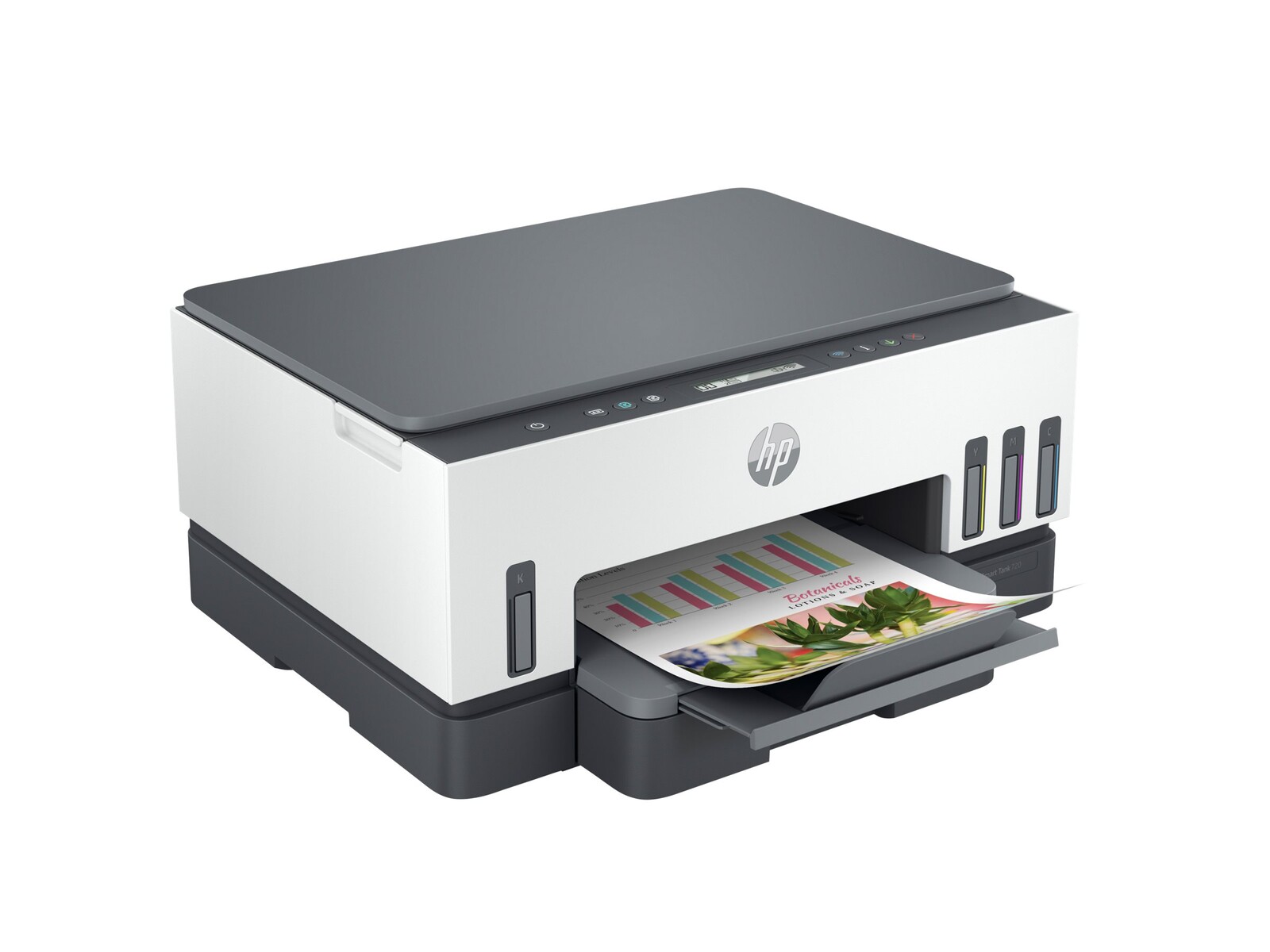HP Smart Tank 720, vse-v-enem naprava A4 barvni brizgalni tiskalnik z dvopasovnim Wi-Fi za tiskanje, skeniranje in kopiranje, 15/9 ppm