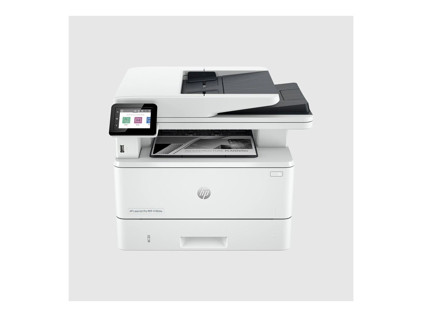 HP LaserJet Pro MFP 4102fdw, monokromatski laserski večfunkcijski tiskalnik A4, 38 str./min kopiranje, 40 str./min tiskanje, kapaciteta 350 listov, LAN, Wi-Fi, USB, Bluetooth