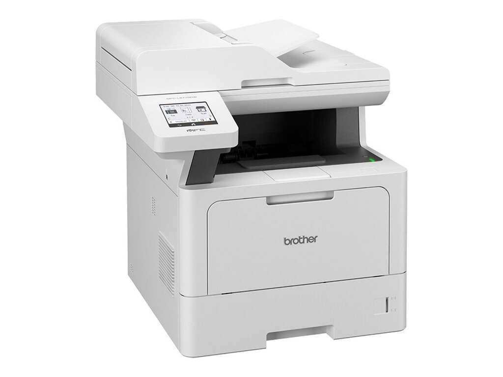 BROTHER MFC-L5710DW multifunkcijska črnobela laserska naprava (MFP), format A4 (210 x 297 mm), hitrost tiskanja do 48 strani/min, kapaciteta papirja 350 listov, povezljivost USB 2.0, USB 2.0 host, Gigabit LAN in Wi-Fi.